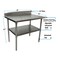Bk Resources Work Table Stainless Steel With Undershelf, 5" Backsplash 48"Wx30"D VTTR5-4830 - alternate 7